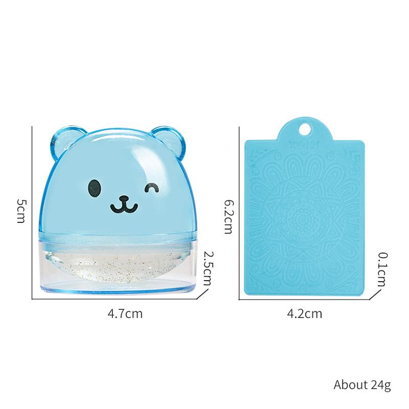 Large Silicone Nail Art Stamp with Lid - Single/Double Head French Design DIY Stamping Tools