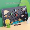 Wooden Solar System Puzzle: Children's Educational Toy with Eight Planet Matching Board
