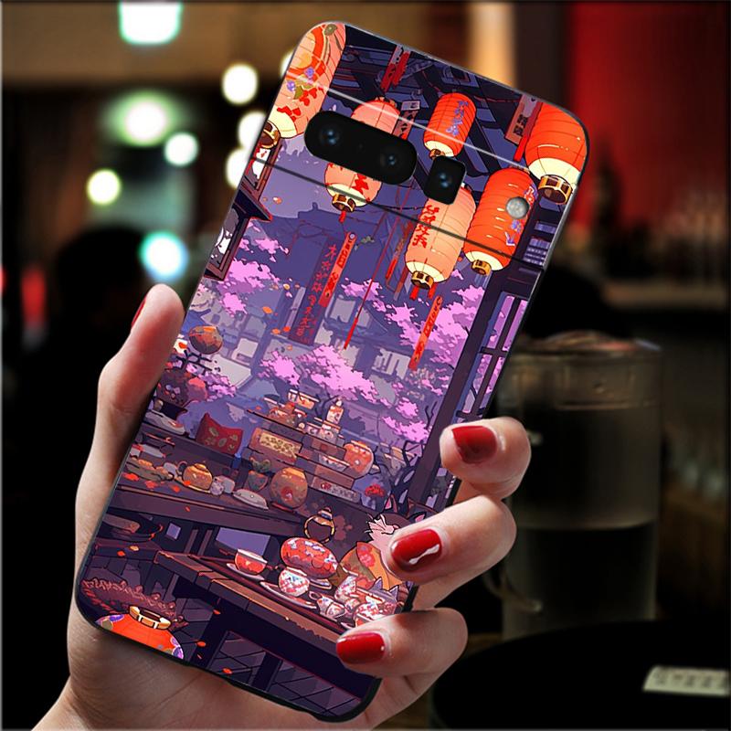 

Phone Case For Google Pixel 10 9 Pro XL 9A 8 7 6 Pro Pixel 8A 7A 6A Pixel 8 7 6 5 Japan styles Shop Cherry Google Pixel 9