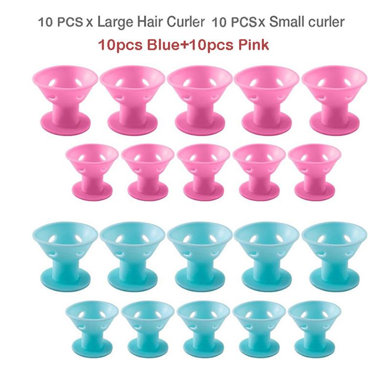 Curly Hair Products Silicone Curling Iron Hair Curler No Heat Soft Rubber Magic No Clip Hair Rollers Curlers DIY Styling Tools