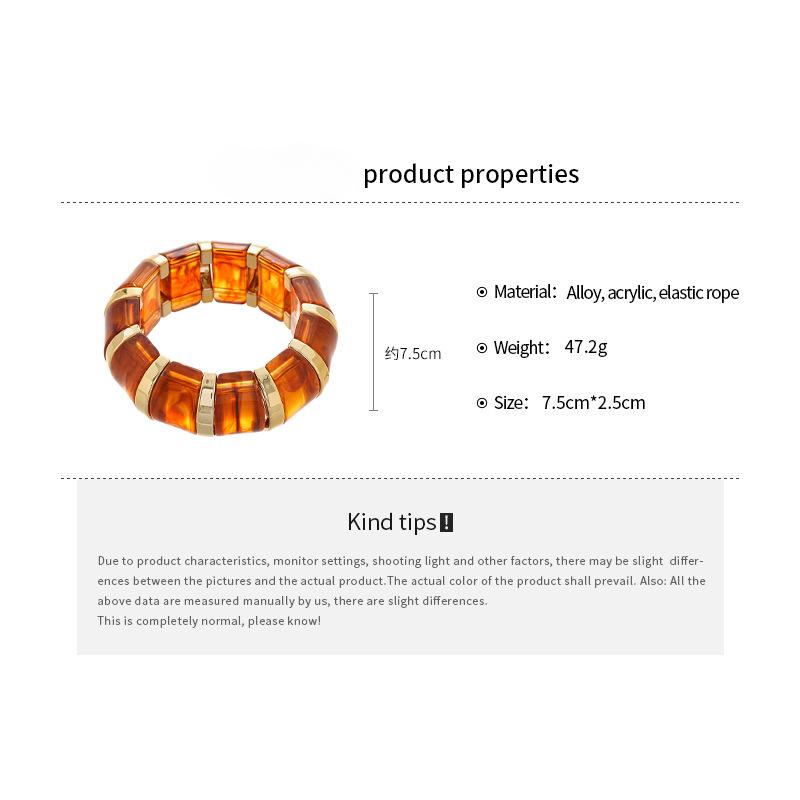 Brățară elastică amestecată retro european și american, cu personalitate exagerată, temperament simplu și senzație de lux. Accesoriu lucrat manual