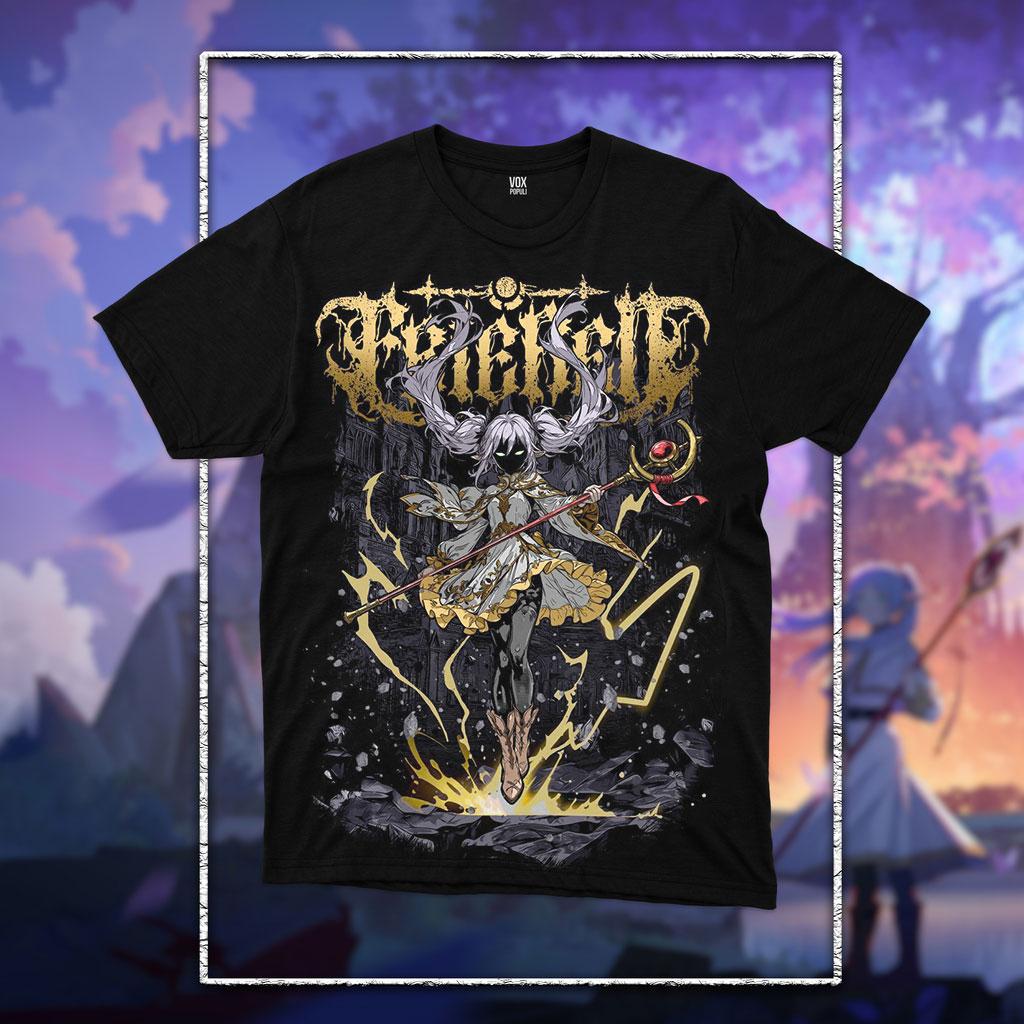 Japan Anime Peripherals Frieren Beyond Journey's End Manga Graphic Print T-Shirt Men Women Harajuku Fashion Cotton Casual Oversized Top Summer New Tee