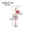 Crystal Heart Tennis Racket Keychain Mini Felt Tennis Ball Bag Charm Sports Key Ring Backpack Purse Pendant Gift For Women