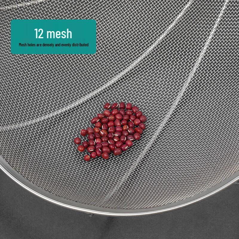 Stainless Steel Fine Mesh Strainer Skimmer with Wooden Handle