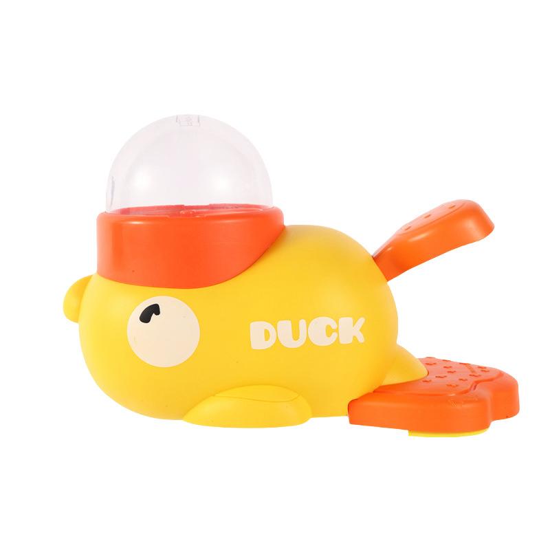 The Little Yellow Duck Steps On The Feeding Device, The Puppy's Training Toy Expanders Energy, The Freeze-dried Launcher, The Dog Leaks Food