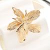 Modern Open Finger Rings Adjustable Rings Geometric Flower Jewelry Alloy Texture Suitable for Fashion Lover Present