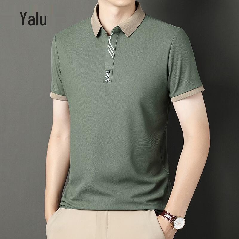 Ya Lu Men s Summer Ice Silk Polo T-Shirt XL