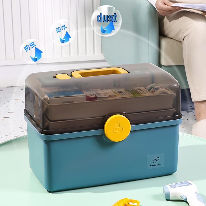 Family-Size Large Capacity First Aid and Medicine Storage Box