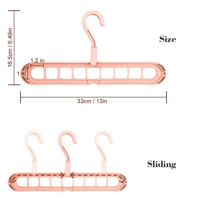 9-Hole Magic Clothes Hanger Closet Organizer Space Saving Multi-function Drying Racks Wardrobe Scarf Storage Cloth Hanger