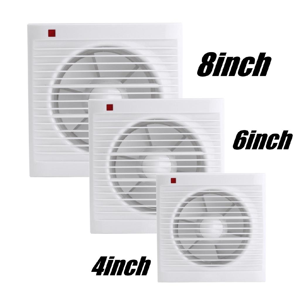 4-8 Zoll Wandabsauglüfter Badezimmerfenster Wasserdicht Leise Belüftung Für Küche Toilette Lüftungsventilatoren 20W