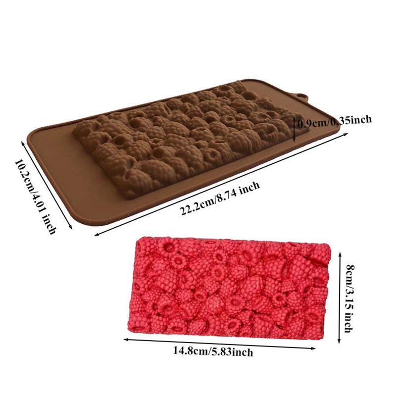 3D Raspberry Design Chocolate Silicone Mold Fruit Pattern Fondant Chocolate Mousse Pudding Mould Kitchen Baking Accessories