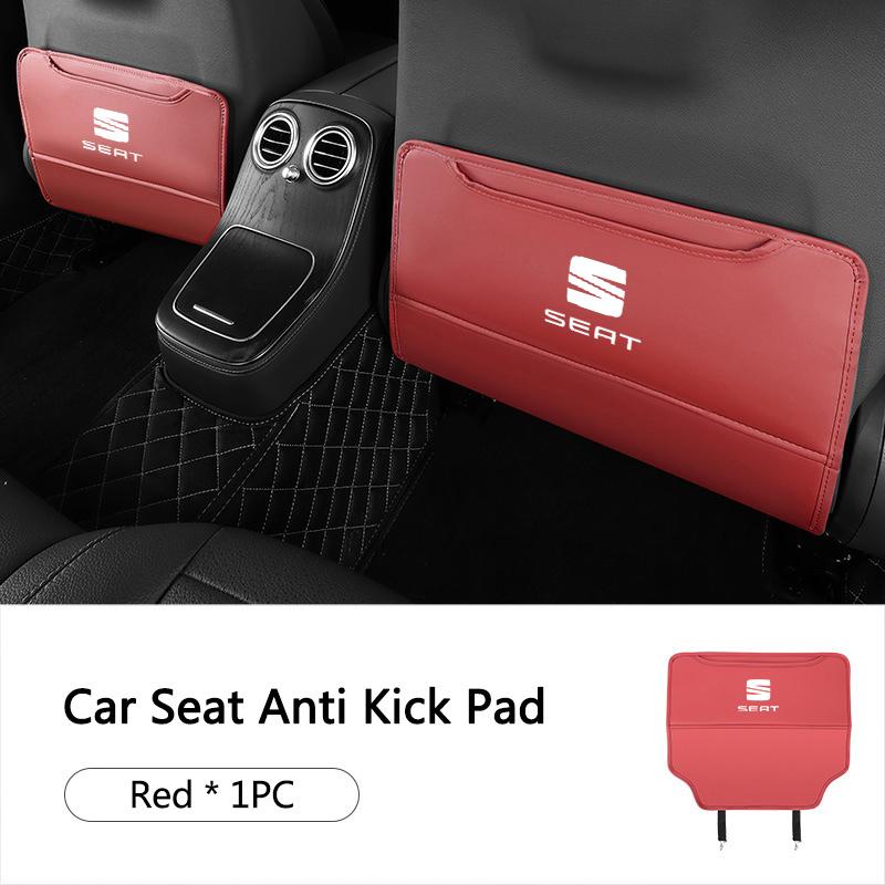 Leder Autositz Rückseite Schutzmatte Anti-Tritt-Schutz Anti-Schmutz-Pads für Seat Leon FR FR+ Cupra Ibiza Altea Racing Alhambra Arona