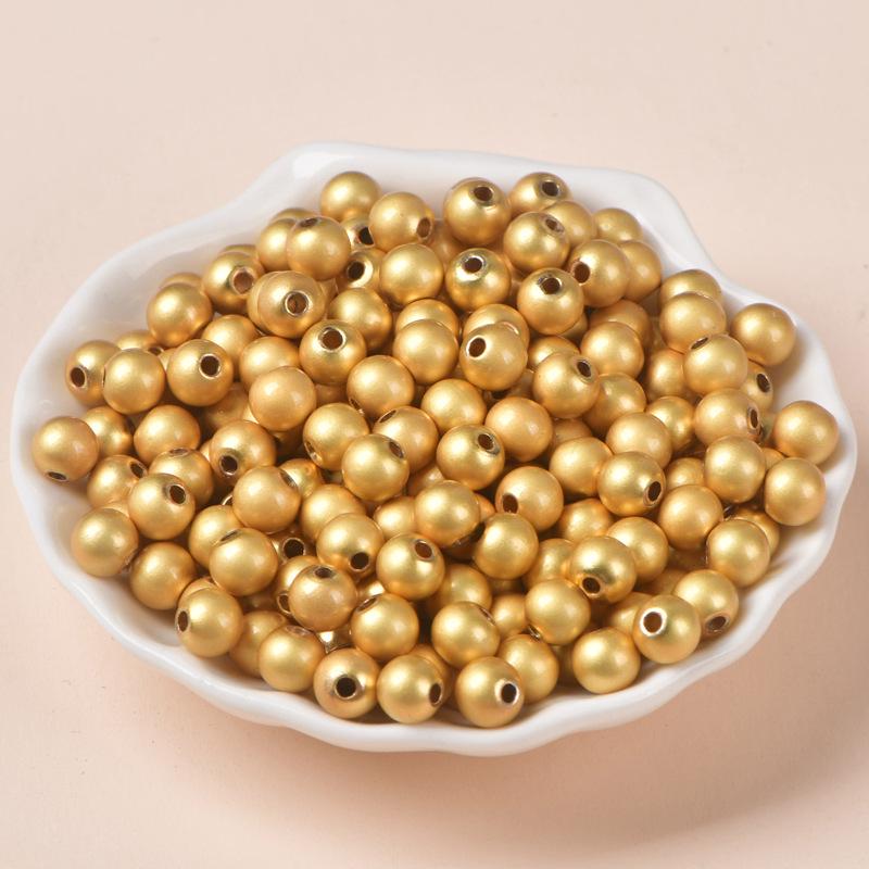 

Матовые бусины с золотым покрытием: Сохраняющие цвет песочно-золотые разделительные бусины для изготовления ювелирных изделий. 2.5mm sand gold beads, 10 pieces