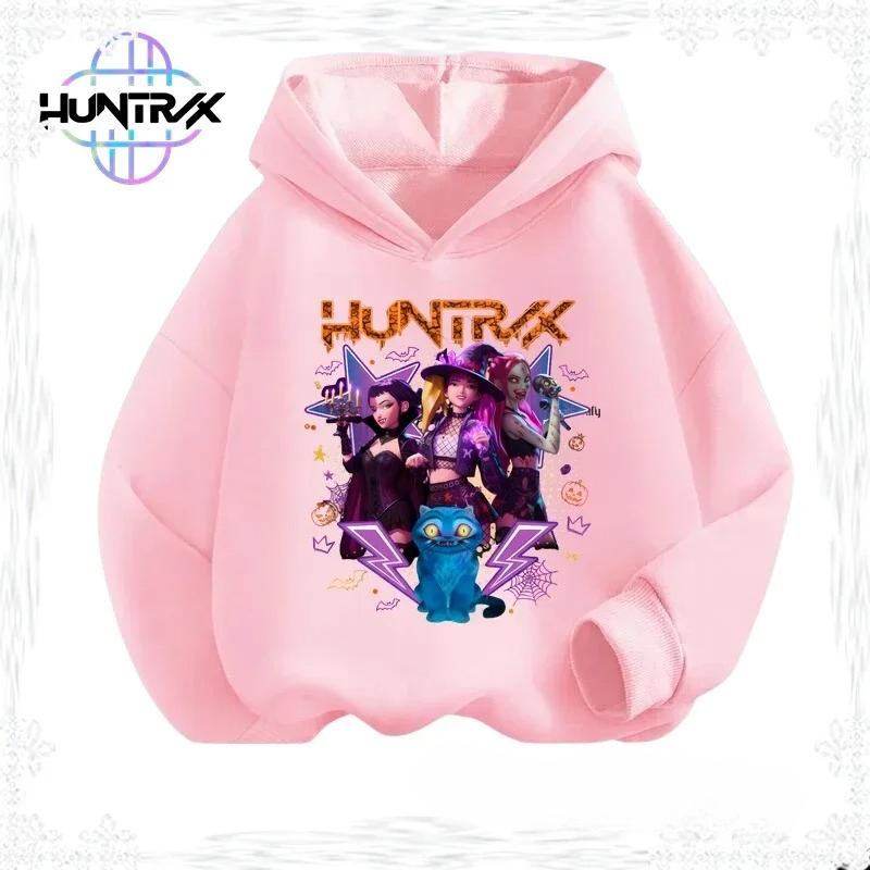 Kpop Demon Hunters Anime Girls Hoodie Cartoon Printed Casual Warm Comfortable Autumn Winter Hoodies