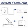2 in 1 U-shaped Pillow and Blanket Flannel Space-saving Travel Pillow and Blanket Set Folding Solid Color Throw Blanket