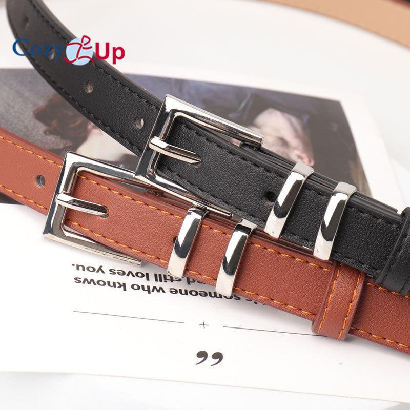 Women's Leather Belts for Jeans Pants Fashion Ladies Belt Gold Buckle Belts for Women