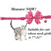 BoomBone Valentines Day Cat Bow Tie Collar Adjustable Breakaway Collar with Bells, Heart Bowtie Kitten Collar