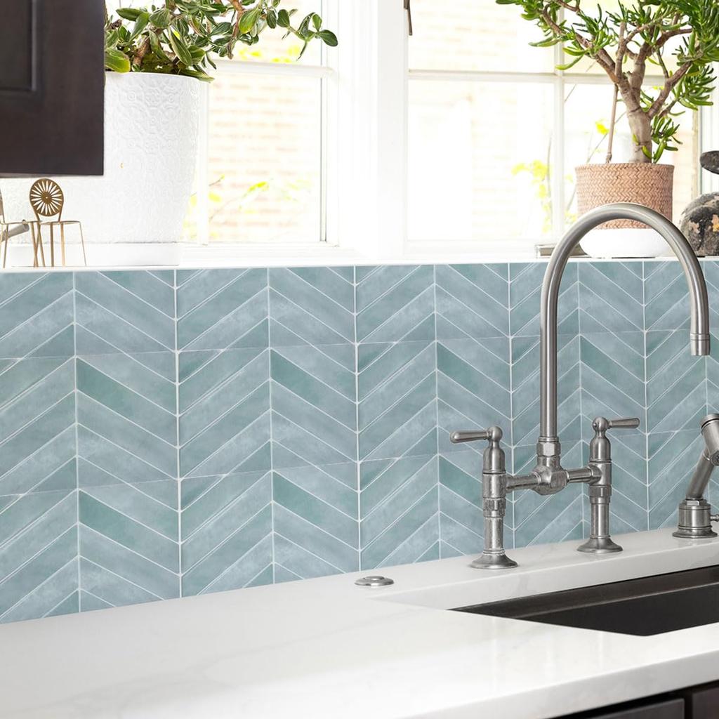 Dream Sticker Tile Waterproof and Heat Resistant for and DIY Mosaic Tile Stylish and Cute Herringbone Large Perfect for Concealing Water Oil and 29cm