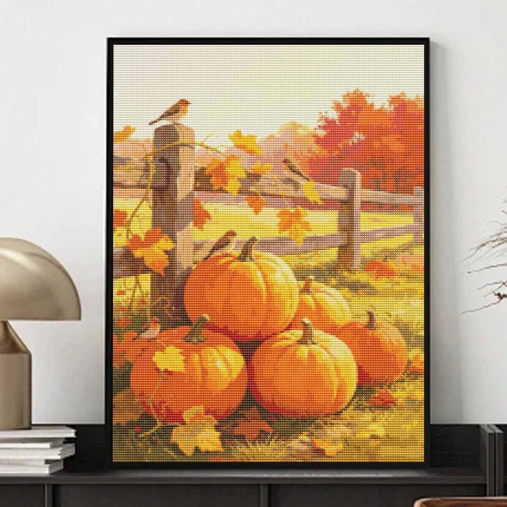 Halloween pumpkin bird farm diamond painting kit handmade diy painting home decoration painting