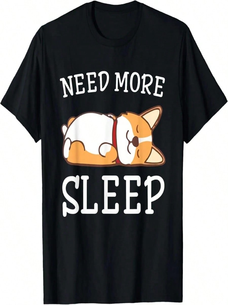 Funny Corgi Dog Pajama Need More Sleep Animal Lover T-Shirt S разноцветный