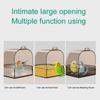Plastic Thicken Gray Black Parrots Multifunction Activity Feeding Box Bird Cage Hanging Bathtub