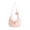 Solid Nylon Totes Bag Versatile Large Capacity Overlarge Drawsting Bag Light Weight Casual Women's Commutting