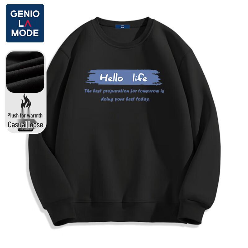GENIOLAMODE Men's Streetwear Heavyweight Crewneck Sweatshirt