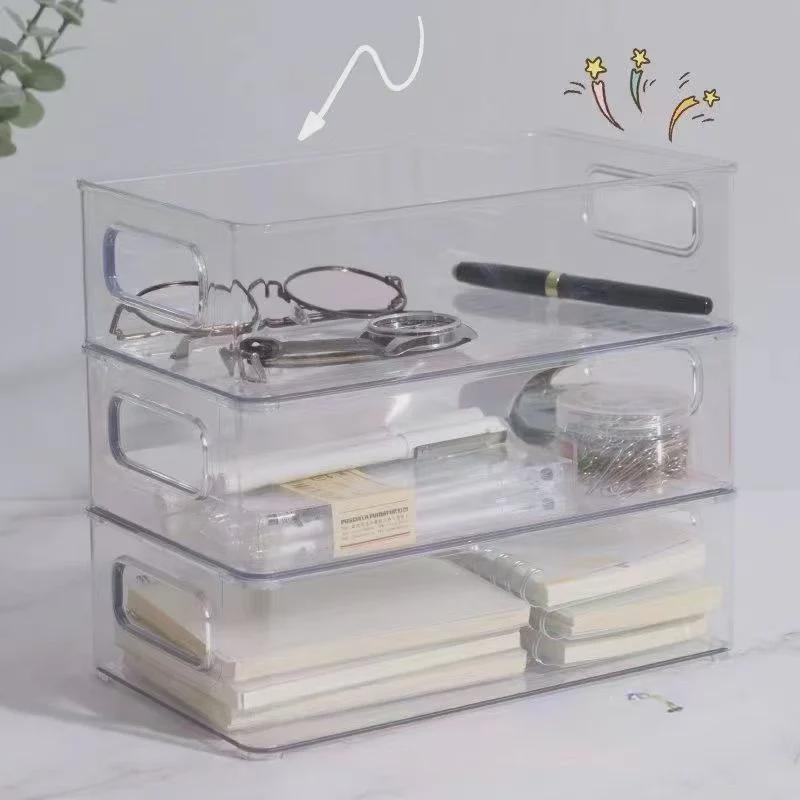 "Acrylic Transparent Drawer Storage Box for Cosmetics and Snacks"