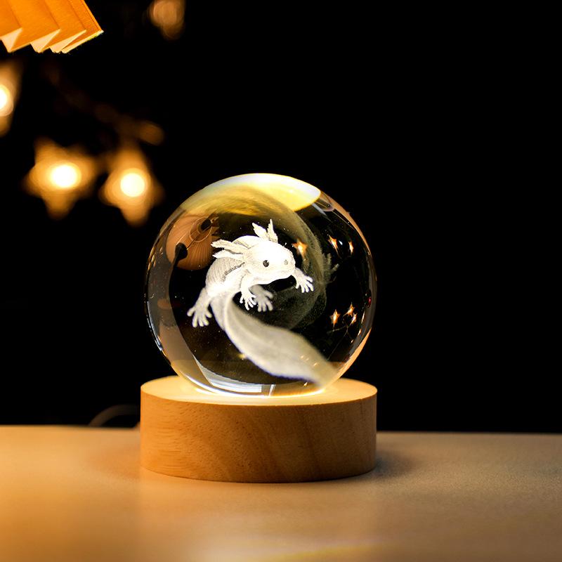 Galaxy Crystal Ball Starry Night Light: Elegant Tabletop Decoration and Perfect Gift for Birthdays or Valentine's Day.