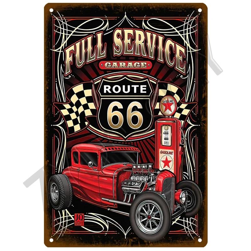 Route 66 Metal Sign House Plaque Metal Poster Tin Sign Plate Wall Posters Vintage Retro Aesthetic Room Decor Wall Art Decoration
