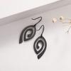 Stainless Steel Spiral Swirl Drop Earrings for Women Gold BlackGeometric Dangle Earring Jewelry
