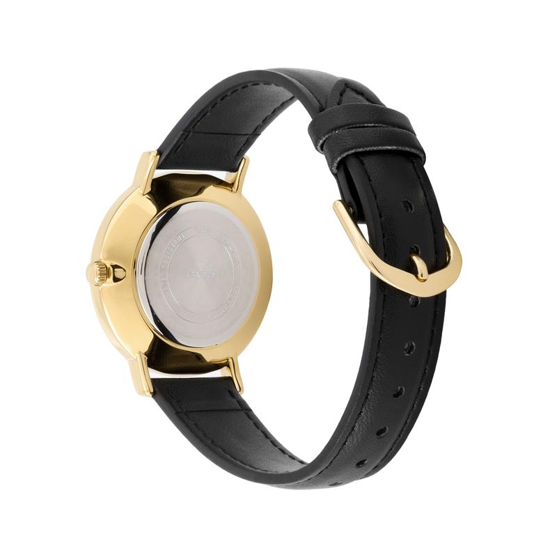 Casio STANDARD series gold watch frame life waterproof quartz movement leather strap Japanese and Korean watch women's watch black dial LTP-VT01GL-1B