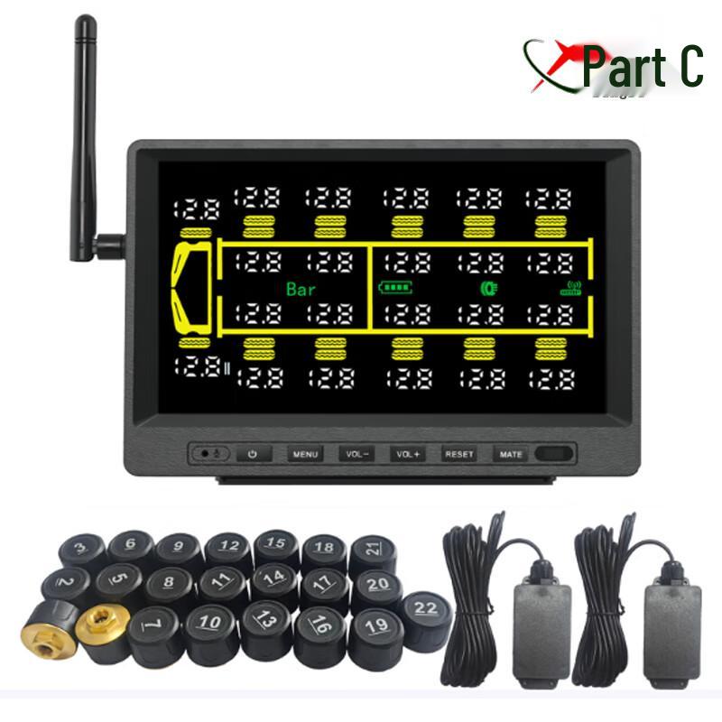 Беспроводная солнечная система контроля давления в шинах Bingbu для 22-колесных тяжелых грузовиков