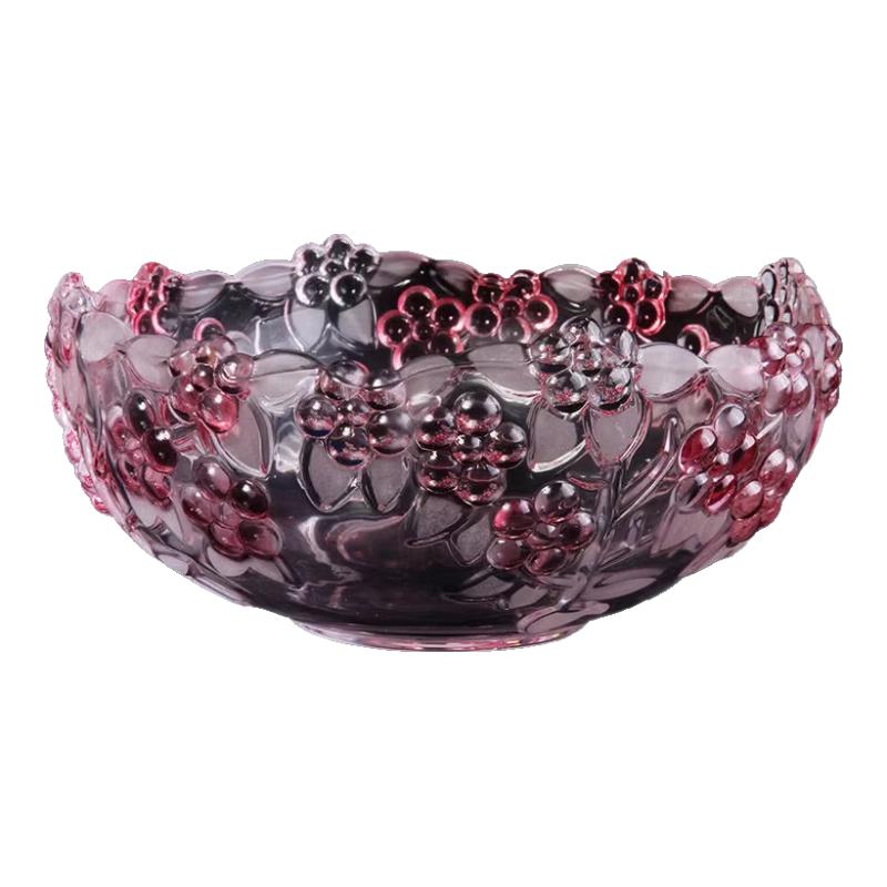 Фруктовые вазы и тарелки из европейского розового хрусталя