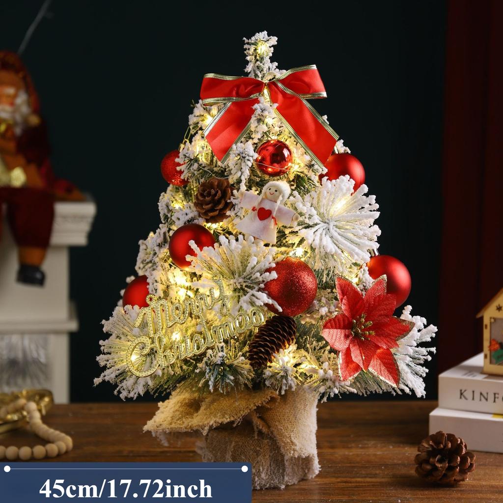 Christmas Decoration Desktop Christmas Tree Home 45CM60CM Ornament Mini Plush Tree Simulation Tree Package