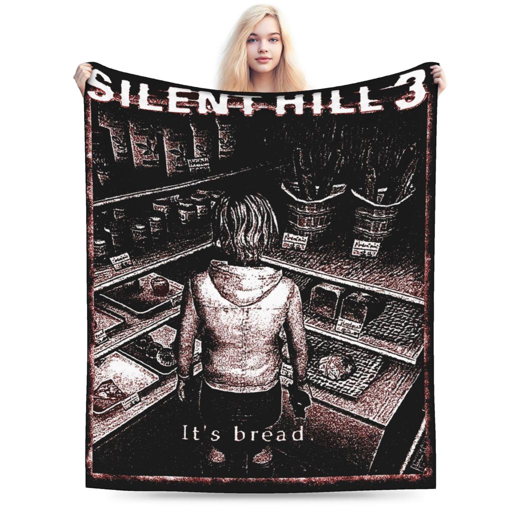 Warm BlanketGirls Boys Camping Silent Hill Throw Blanket Run Heather Flannel Bedspread For Bedroom Funny Sofa Bed Cover