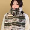 Fair Island style retro versatile scarf women's winter Korean warm advanced sense student small knitted scarf tide