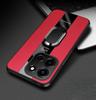 Pouzdro z plexiskla a PU kůže pro OnePlus Nord 6 s magnetickým kovovým kroužkem, stojánek, držák, nárazuvzdorný kryt pro OnePlus Nord 6 1+