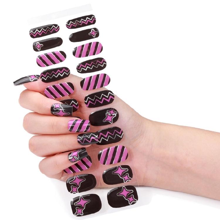 Halloween Full Nail Strips Full Nail Wraps Luminous Halloween Nails Stickers Gel Nail Strips Nails Art Decoration