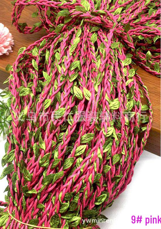 Forest Style Hemp Rope Vine with Green Leaves - Eco-Friendly DIY Kindergarten Decorations