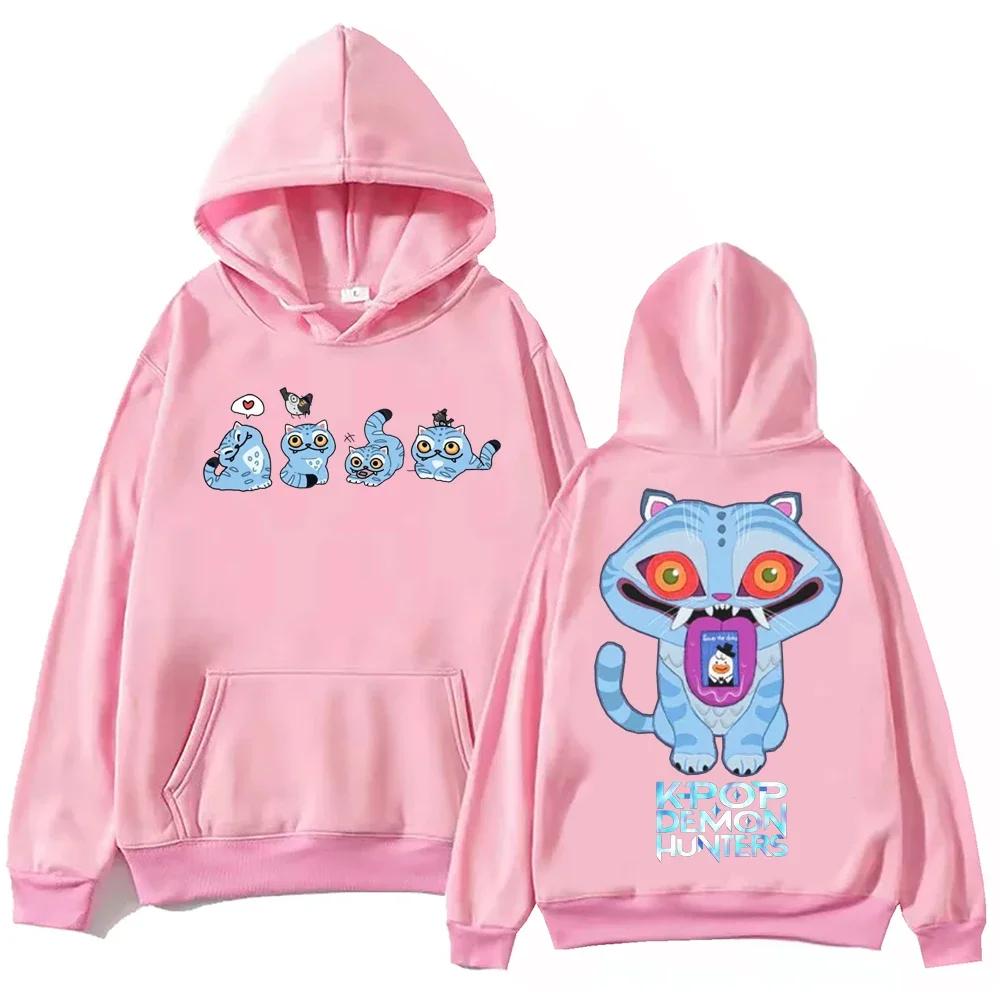 2025KPop Demon Hunters Tiger Hoodie Harajuku Pullover Tops Sweatshirt Autumn Winter Hooded Casual Female Fashion Unisex