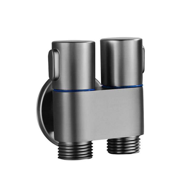 

Серый/Хромированный Латунный Смеситель для Стиральной Машины Двойного Использования Набор Смесителей для Ванной и Биде Настенный Высокого Давления Насадка для Чистки Туалета