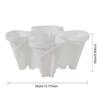 Multi-Layer Stackable Planting Pot Plastic Four-Petal Planter For Balcony Strawberry Vegetable Garden Vertical Growth System