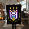 1 ks Flanelová deka s potiskem Royal Sporting Club Anderlecht, Vysoce kvalitní, Pro všechna roční období, Domácí dekorace, Teplo a pohodlí, Ideální jako vánoční dárky