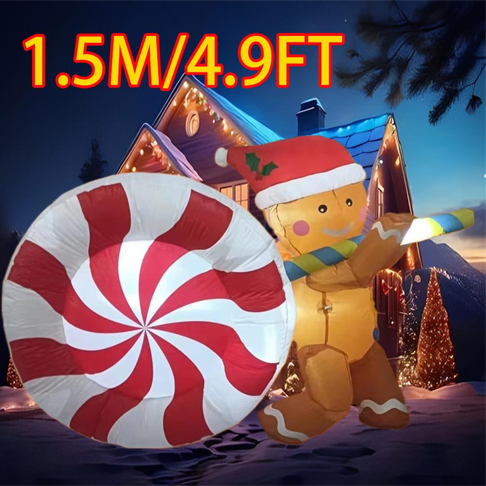 Christmas Decorations Inflatable Model Built-in LED Lights Inflated Toys Ornament Xmas Party New Year Garden Yard Outdoor Decor