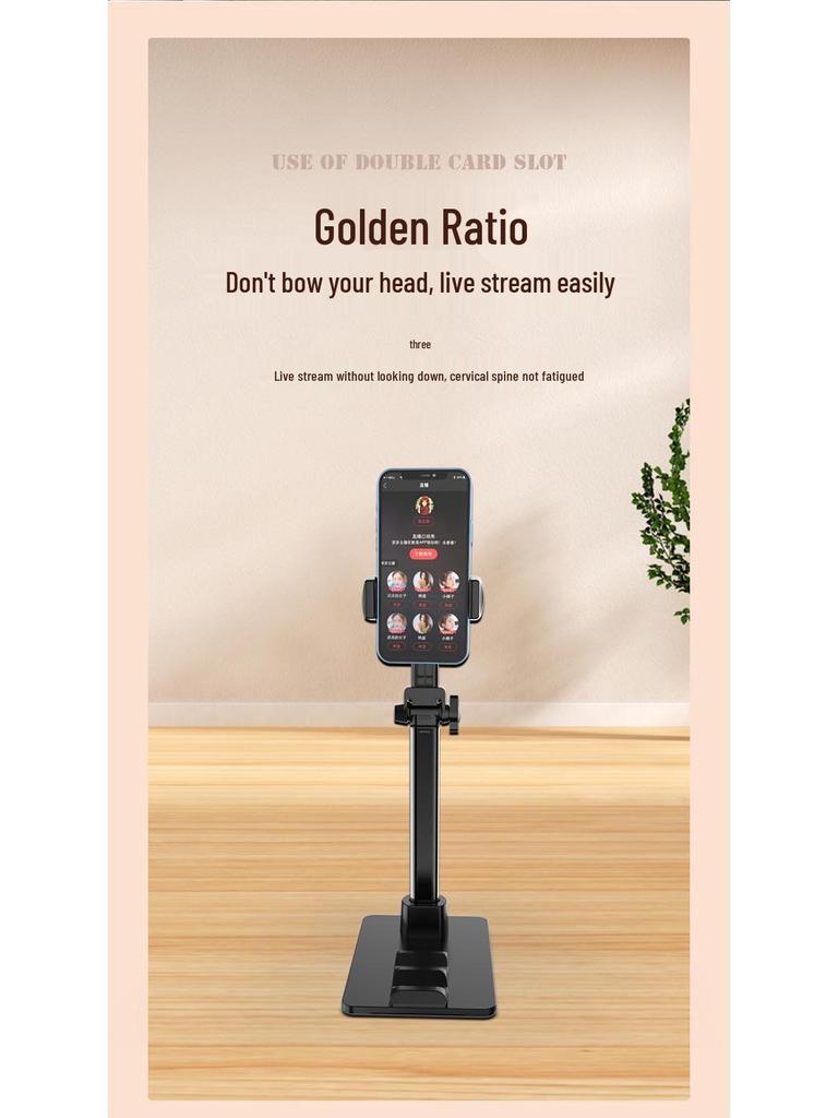 Multifunctional Metal Phone & Tablet Stand: Non-slip, Rotating, Thickened Design for Desktop Streaming and Shooting