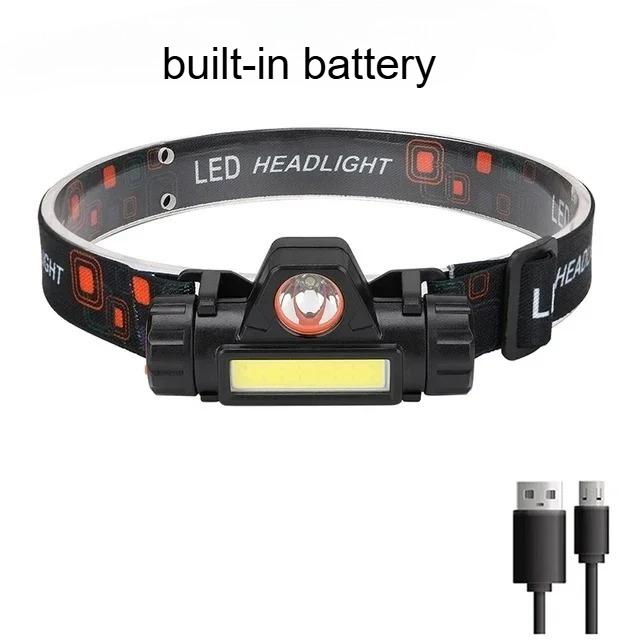 

Super Bright LED+COB Headlamp,800LM USB Rechargeable Head Light,6 Modes Waterproof Head Torch for Work & Outdoor, Christmas Gift