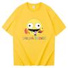 Fun Smiling Friend Cartoon Printed Tshirt Summer Cotton Unisexs and Womens Tshirt Highquality Pure Cotton Casual Tshirt