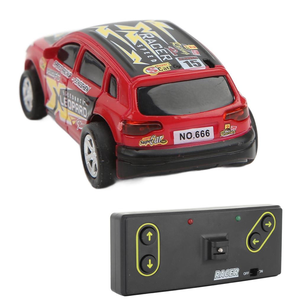   RC Car, 1:64 Scale Remote Control Toy with 4 Road Blocks, Soda Can   Packaging for Indoor and Outdoor Play