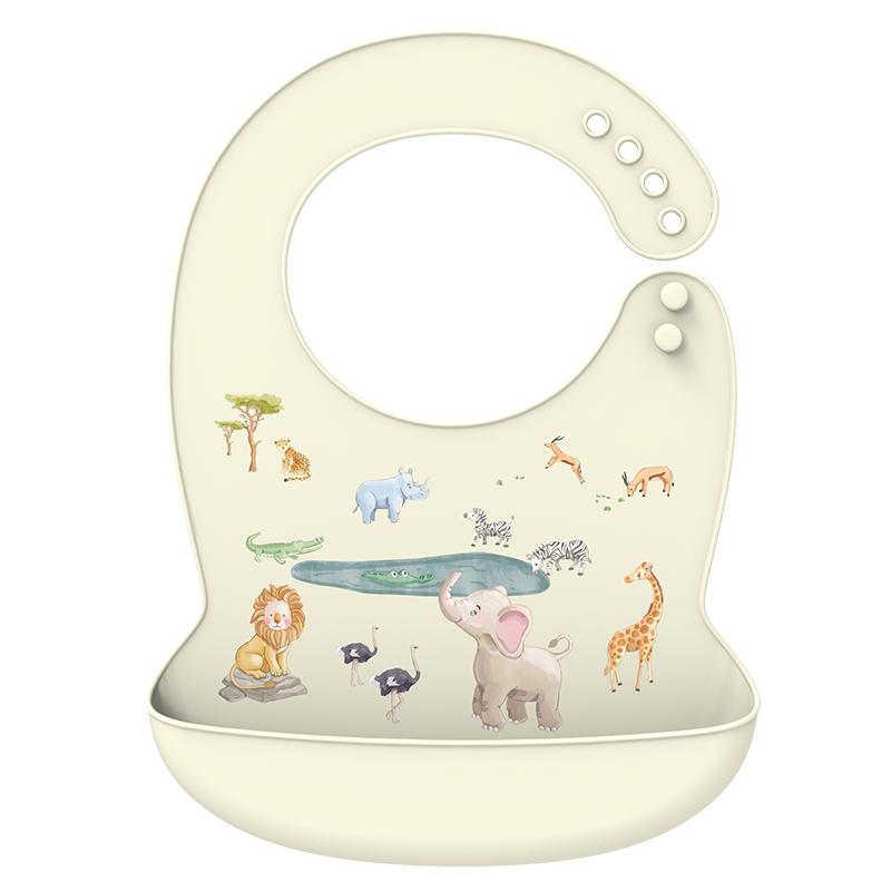 Babero de silicona para bebé, Baberos impermeables con forma de plátano para Saliva, delantales comestibles suaves para alimentación de recién nacidos con dibujos animados, bufanda para eructar ajustable para bebé